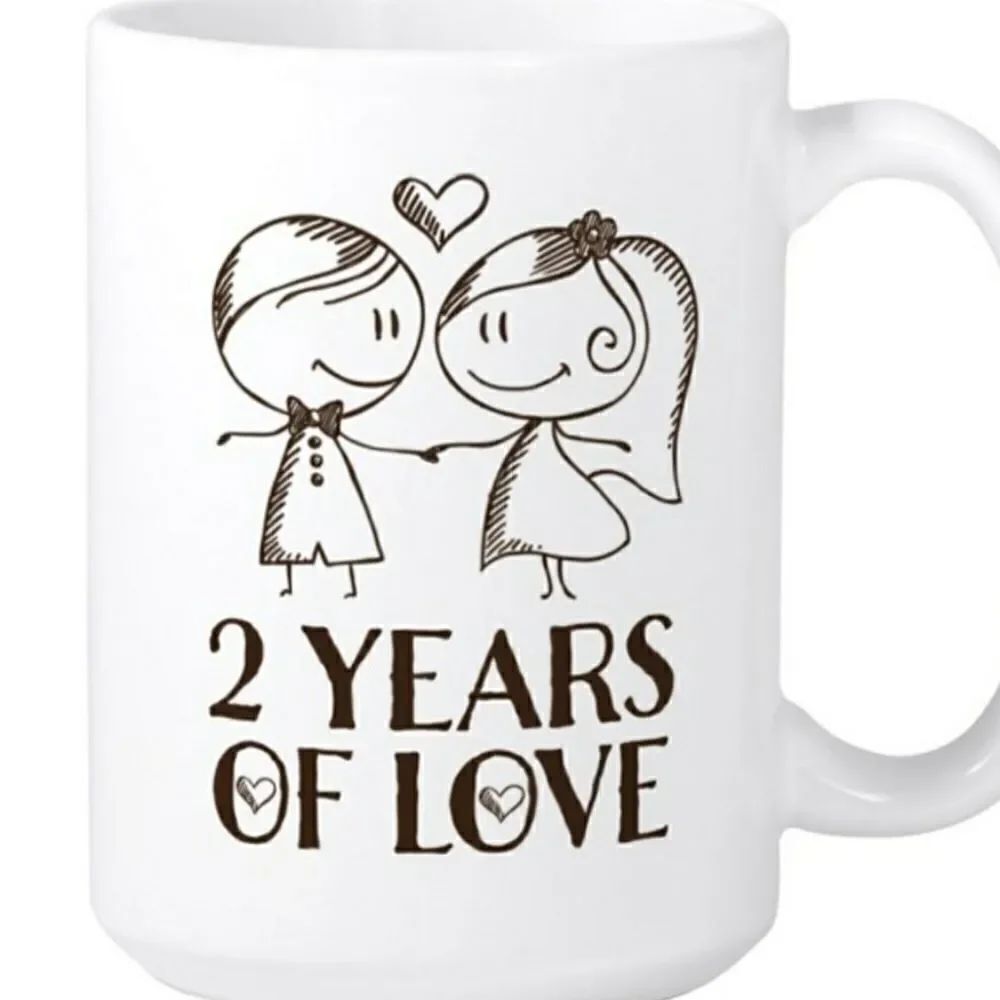MugsBySandy, Coffee mug 15 oz, Years of love Anniversary mug.